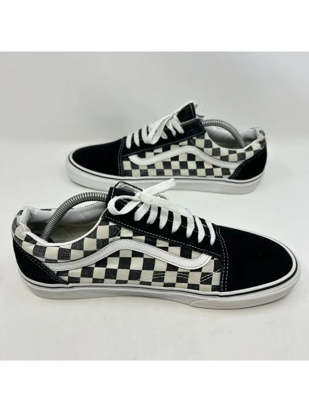 Vans Old Skool Checkerboard Black White  Skate Shoes Size 10.5 Men / 12 Wmns
